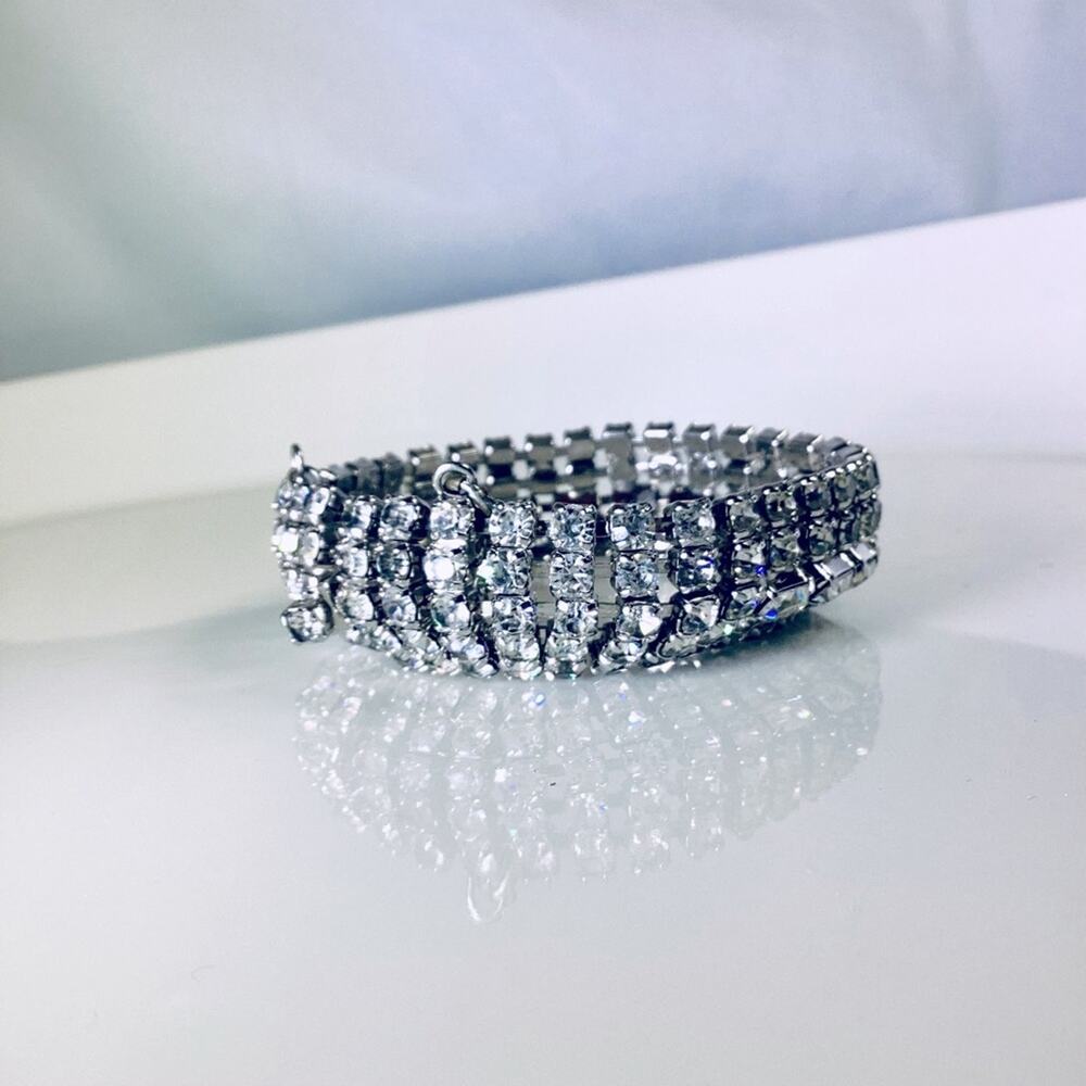 Stunning Clear Crystals Tennis Bracelet